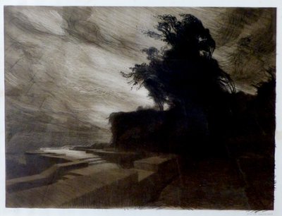 The Wind - Part of a Series of 9 Lithographs Called Canticle of the Creatures by Charles Marie Dulac