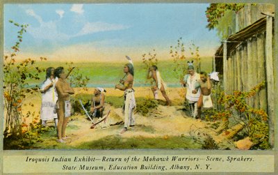 Iroquois Indian Exhibit, State Museum, Albany by Charles Marion Russell