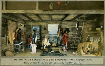 Iroquois Indian Exhibit, State Museum, Albany by Charles Marion Russell