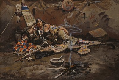 Waiting And Mad by Charles Marion Russell