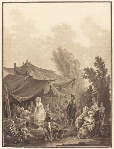 Village Wedding by Charles Melchior Descourtis after Nicolas Antoine Taunay