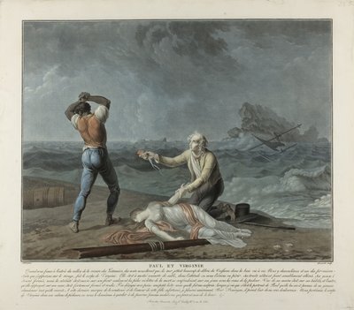 Paul and Virginie by Charles Melchior & Schall Jean (1752-1825) Descourtis