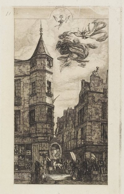 House with a Turret, No. 22 by Charles Meryon