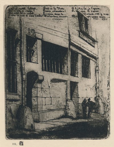 La Rue Des Mauvais Garcons 3rd State, 5 x 3 78 Inches, 1854, 1927 by Charles Meryon