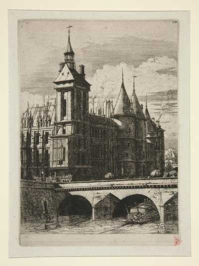 The Clock Tower, Paris by Charles Meryon