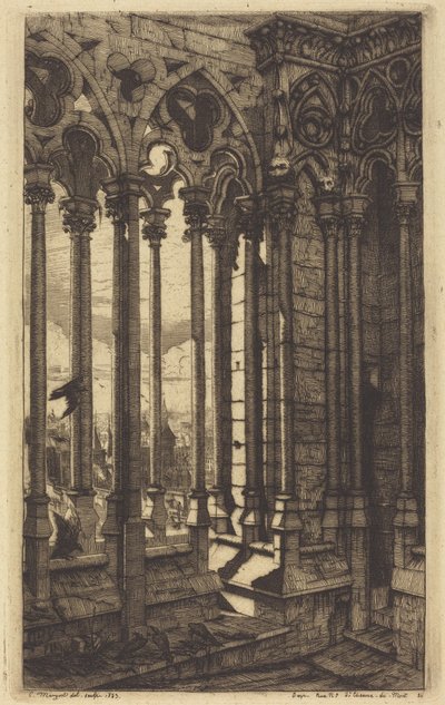 The Gallery of Notre Dame, Paris by Charles Meryon