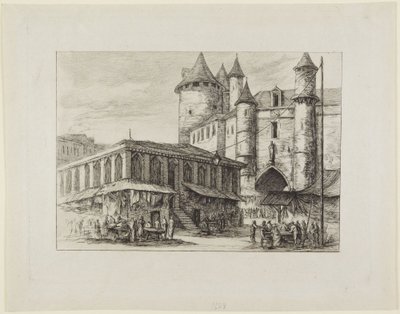 The Grand Chatelet around 1780 by Charles Meryon