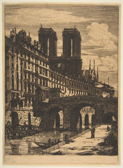 The Petit Pont, Paris by Charles Meryon