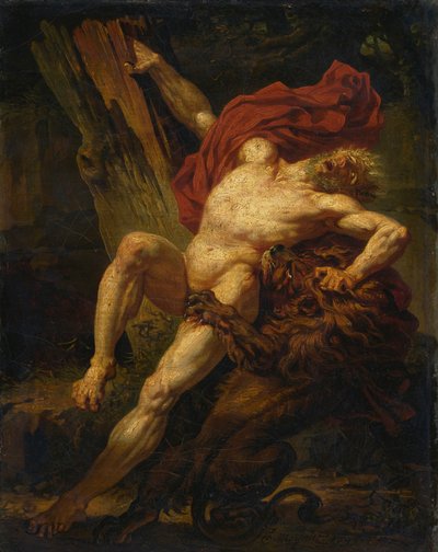 Milo of Croton Attacked by a Lion by Charles Meynier