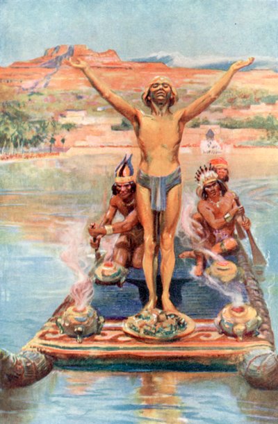 "This Golden being Embarked upon a Raft" by Charles Mills (after) Sheldon