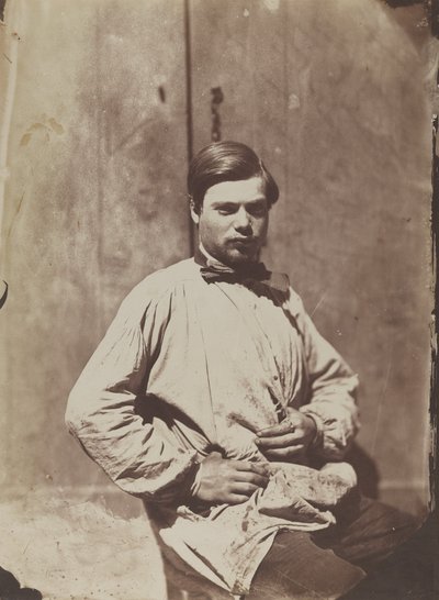 Portrait of a Young Man in a Blouse by Charles Nègre