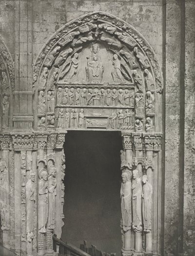 Chartres Cathedral: Right Door of the Royal Portal with Our Lady of Chartres by Charles Nègre