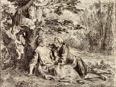The Villager Looking for His Calf by Charles Nicolas Cochin