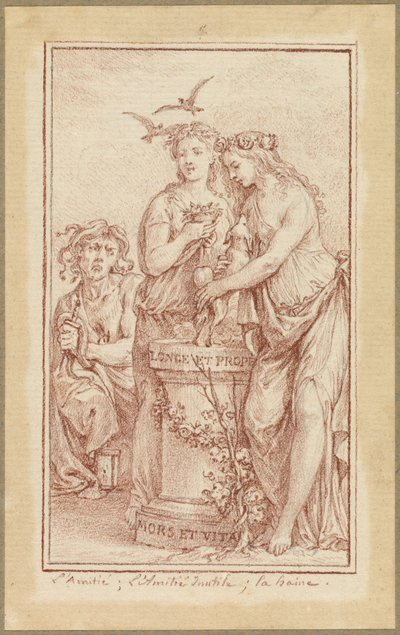 Friendship, Useless Friendship, and Hate by Charles Nicolas Cochin II