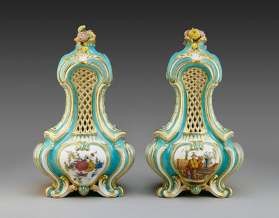 Pair of Triangular Pot-pourri Vases by Charles Nicolas Dodin
