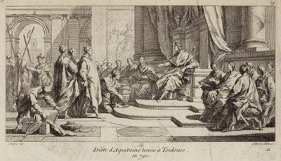 Diet of Aquitaine held at Toulouse, 790 by Charles Nicolas II Cochin