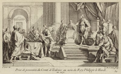 Possession of the County of Toulouse taken in the name of King Philip III of France by Charles Nicolas II Cochin