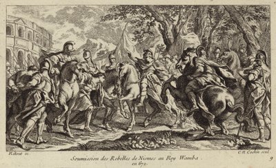 Submission of the Rebels of Nimes to Wamba, King of the Visigoths, 672 by Charles Nicolas II Cochin