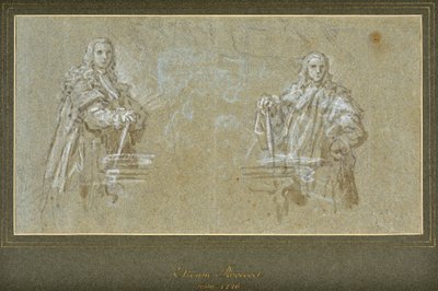 Two Studies of Noble Men by Charles Parrocel