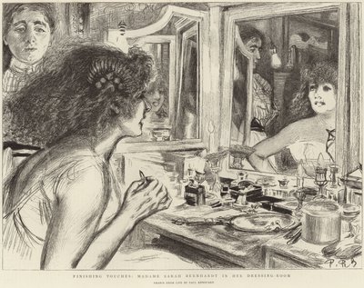 Madame Sarah Bernhardt in Her Dressing Room by Charles Paul (after) Renouard