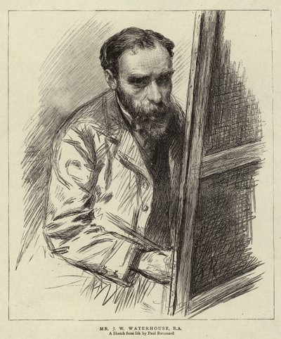 Mr J W Waterhouse, RA by Charles Paul (after) Renouard