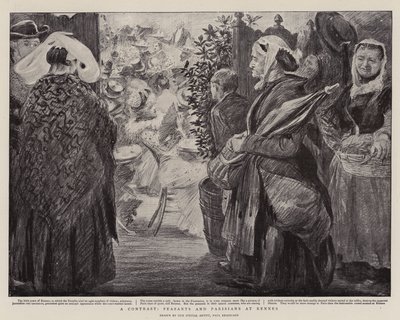 A Contrast, Peasants and Parisians at Rennes by Charles Paul Renouard