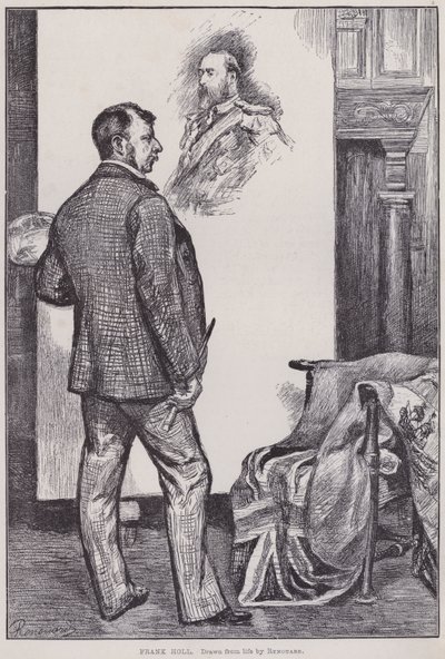 Frank Holl, painting in his studio by Charles Paul Renouard