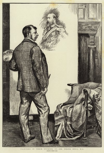Painters in their Studios, IV, Mr Frank Holl, RA by Charles Paul Renouard