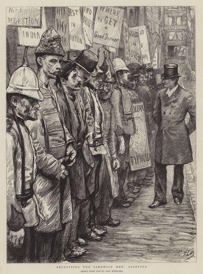 Recruiting the Sandwich Men, Accepted by Charles Paul Renouard