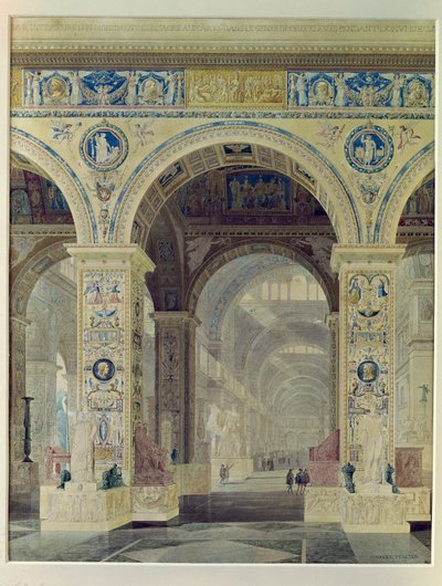 Interior View of the Louvre by Charles Percier