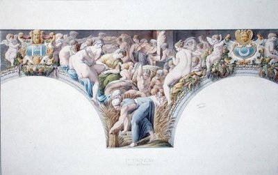 Frieze from the Ballroom at Fontainebleau, Plate from an Album by Charles Percier