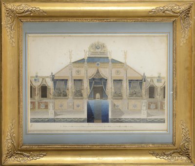 Project of the Great Tribune and the Throne for the Feast of the Distribution of Eagles by Charles Percier