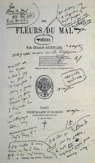 Good to draw from “Fleurs du Evil”, annotated by Charles Baudelaire by Charles Pierre Baudelaire