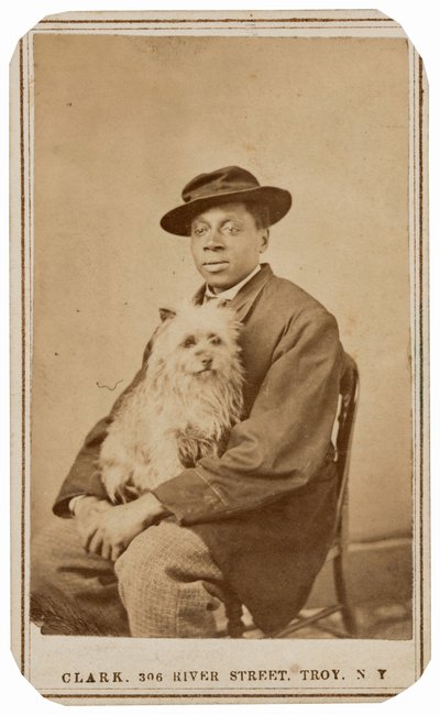 Portrait of a Man and Dog, c. 1860 by Charles R. Clark