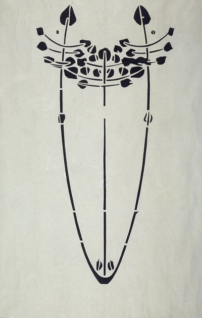 Modern Reproduction from Original Mackintosh Stencil for Wall Decoration, Tree motif, 1902 by Charles Rennie Mackintosh