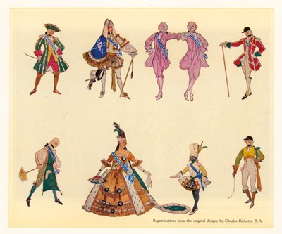 Original designs for The Gondoliers by Charles Ricketts