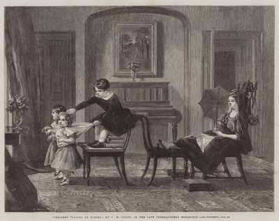 Children Playing at Horses, in the Late International Exhibition by Charles Robert Leslie