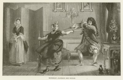 Monsieur Jourdain and Nicole by Charles Robert Leslie