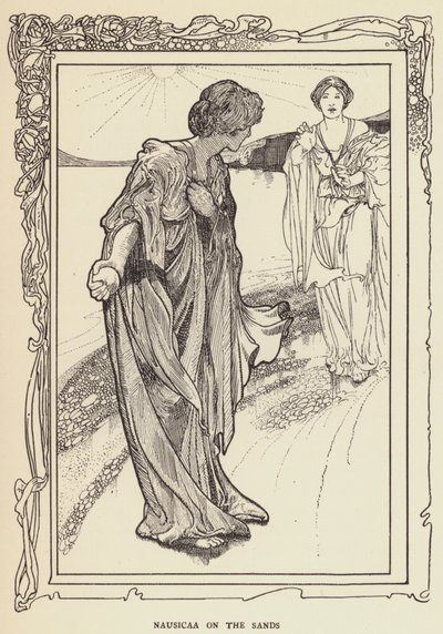 Nausicaa on the sands by Sir John Charles Robinson