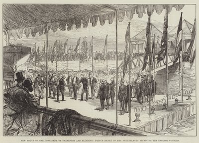 New Route to the Continent by Sheerness and Flushing, Prince Henry of the Netherlands receiving the English Visitors by Sir John Charles Robinson
