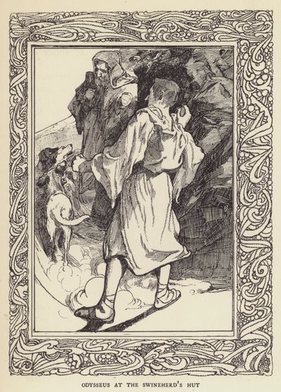 Odysseus at the Swineherds hut by Sir John Charles Robinson