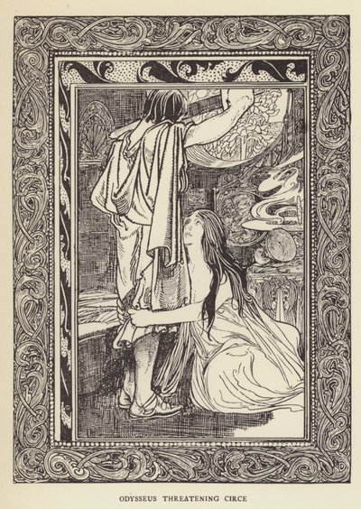 Odysseus threatening Circe by Sir John Charles Robinson