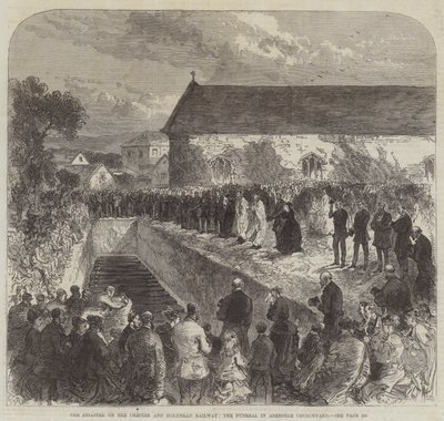 The Disaster on the Chester and Holyhead Railway, the Funeral in Abergele Churchyard by Sir John Charles Robinson