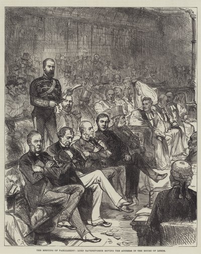 The Meeting of Parliament, Lord Ravensworth Moving the Address in the House of Lords by Sir John Charles Robinson