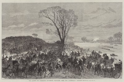 The Oxford and Cambridge University Boat-Race, from the Sandhills, opposite Chiswick by Sir John Charles Robinson