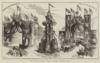 The Prince and Princess of Wales at Chatham, Triumphal Arches by Sir John Charles Robinson