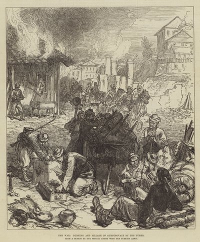 The War, Burning and Pillage of Gurgusovacz by the Turks by Sir John Charles Robinson