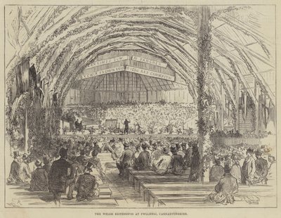 The Welsh Eisteddfod at Pwllheli, Carnarvonshire by Sir John Charles Robinson