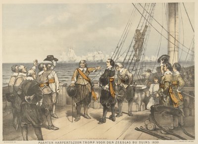 Maarten Tromp before the Battle of the Downs, 1639 by Charles Rochussen