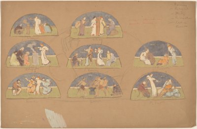 Studies for Lunettes by Charles Sprague Pearce